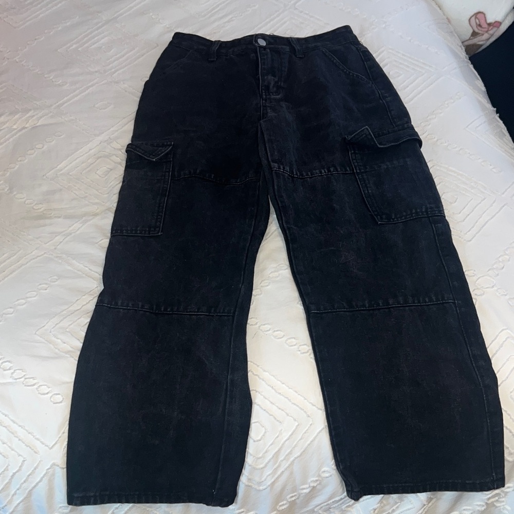 SHEIN Black Cargo Pants for Men